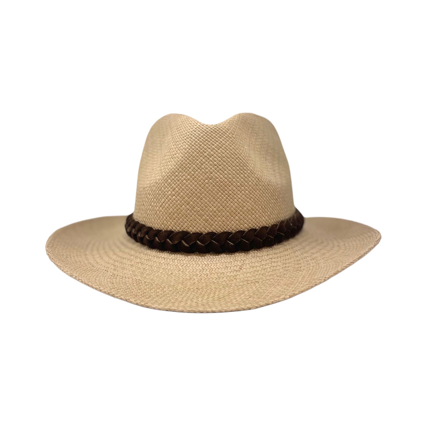 Cowboy Putty Suede Braid Genuine Panama Hat
