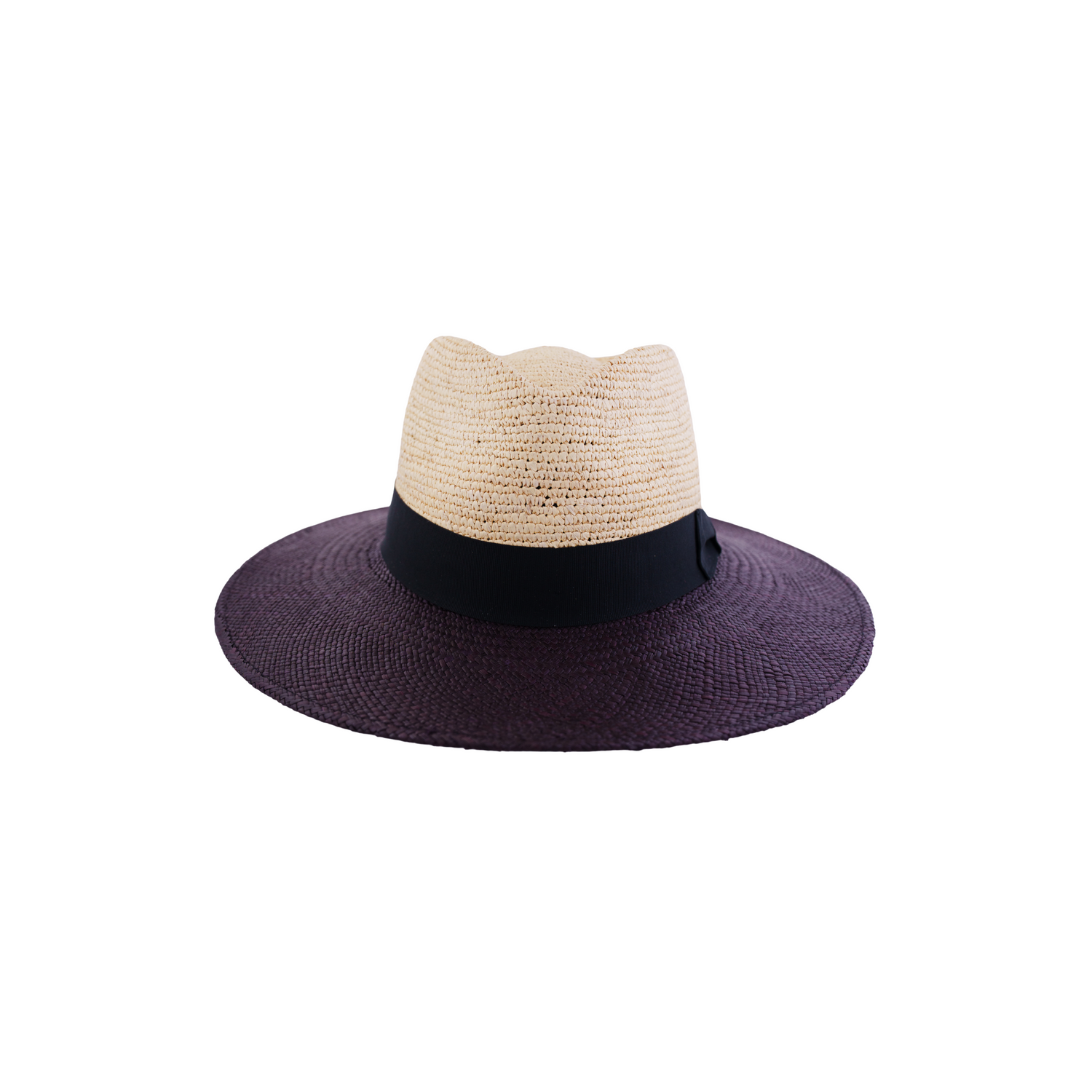 Sauvage Crochet Tandem Black | Natural  Genuine Panama Hat