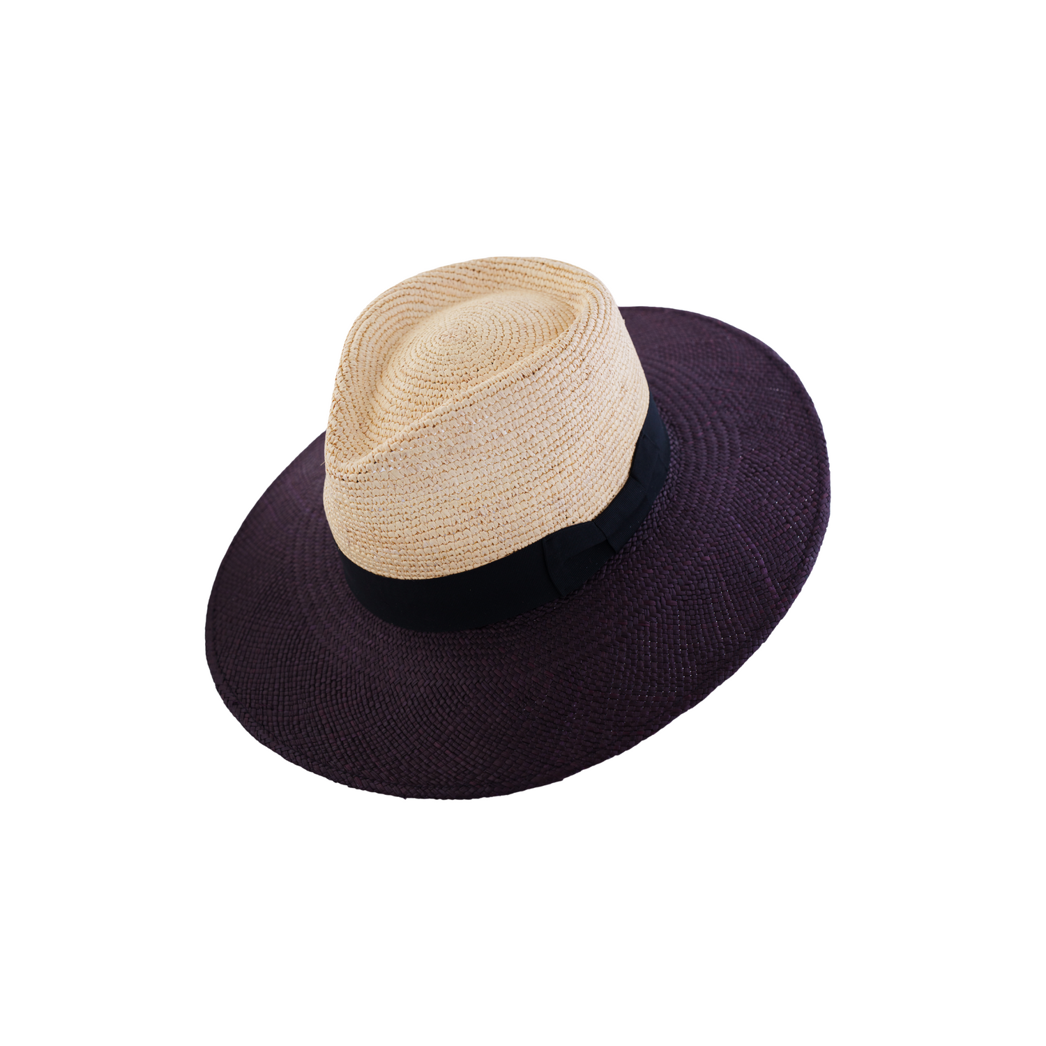 Sauvage Crochet Tandem Black | Natural  Genuine Panama Hat