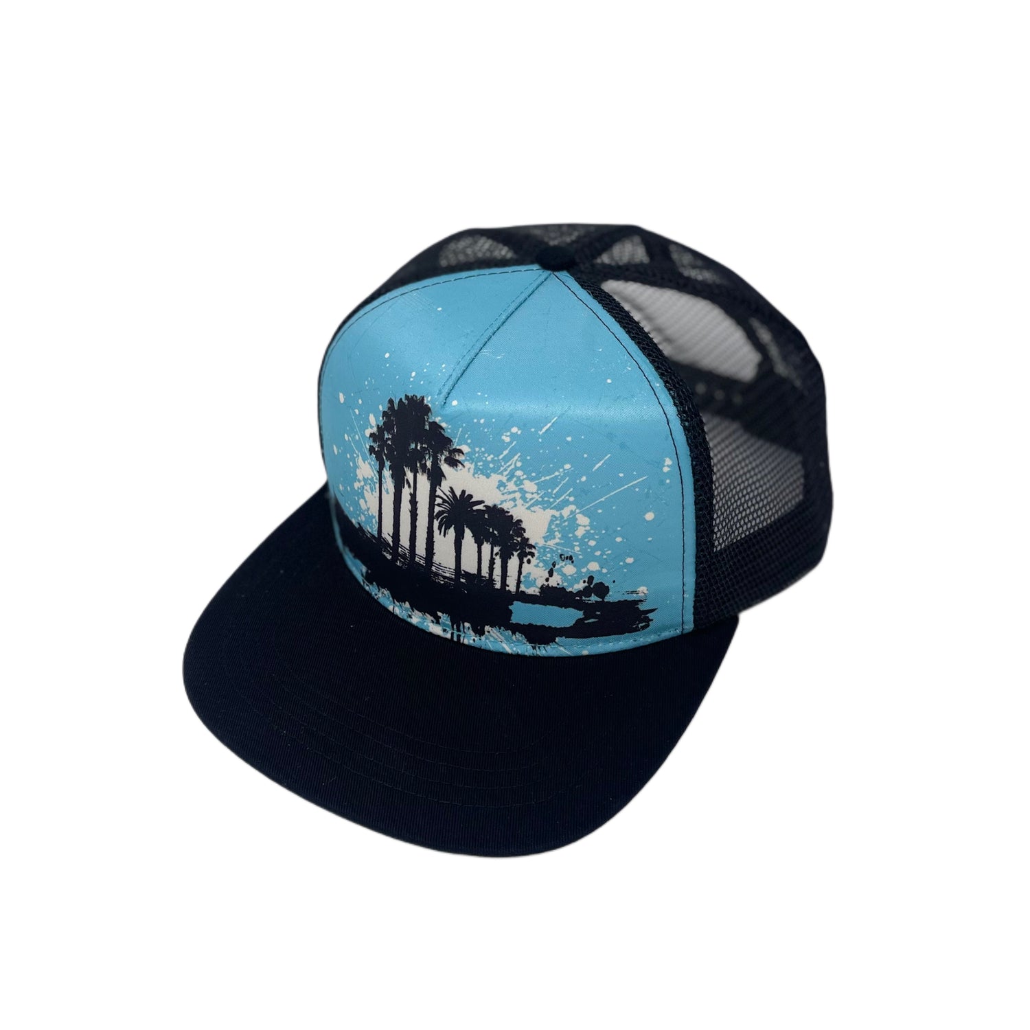 Puerto Rico Map Horizon Trucker Snapback Cap