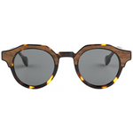 The Classic Round Tortoise Acetate & Wood Sunglasses