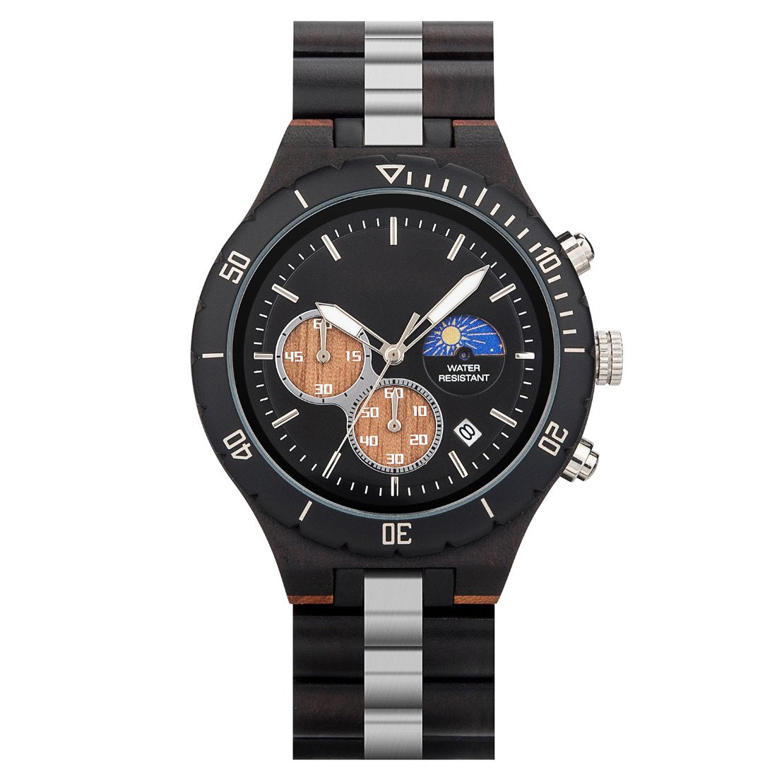 The Weather Chronometer Wood Watch Black Dial