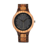 The Two Tone Natural Wood Watch Black Dial