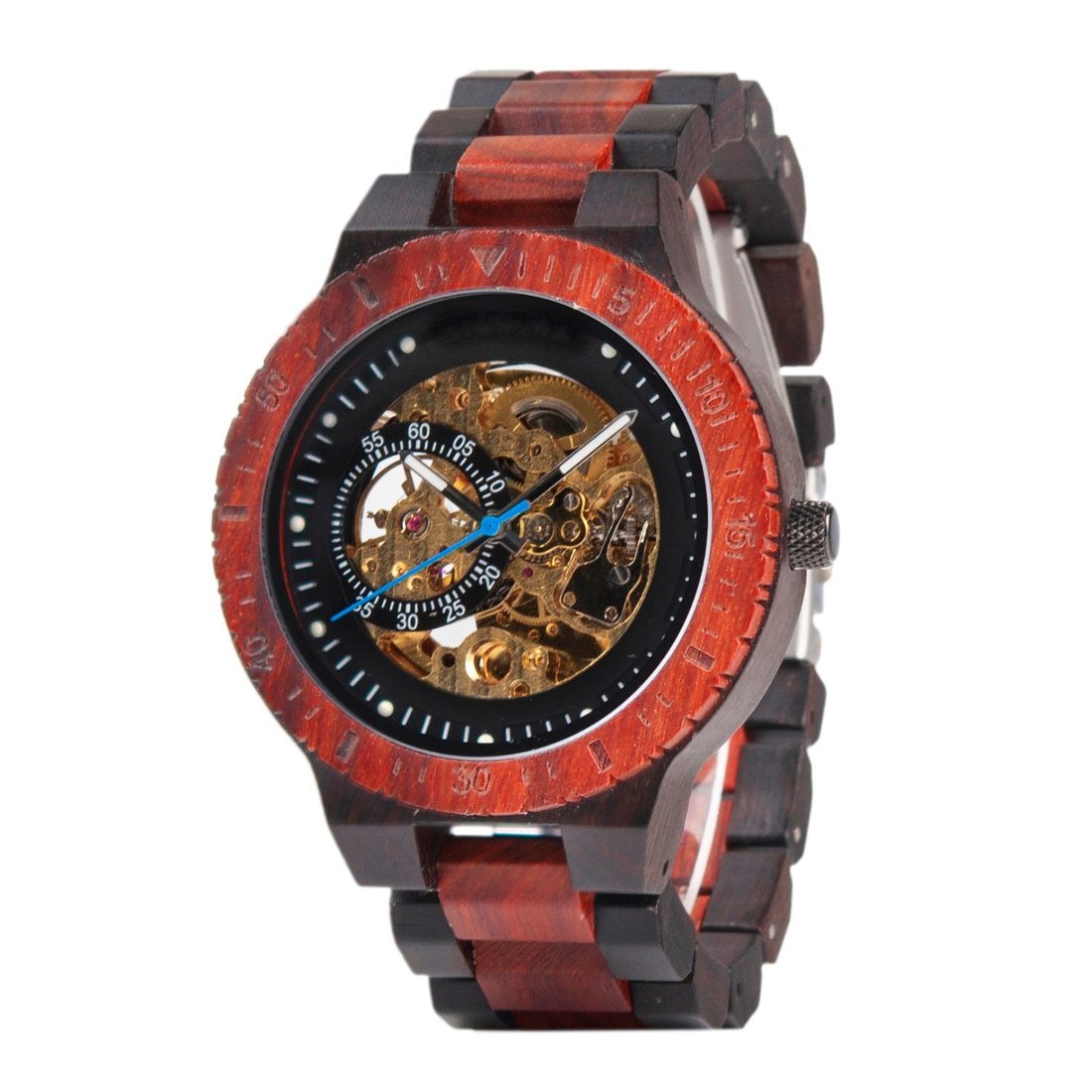 The Bichromal Mechanical Self-Wind Wood Watch Mahogany