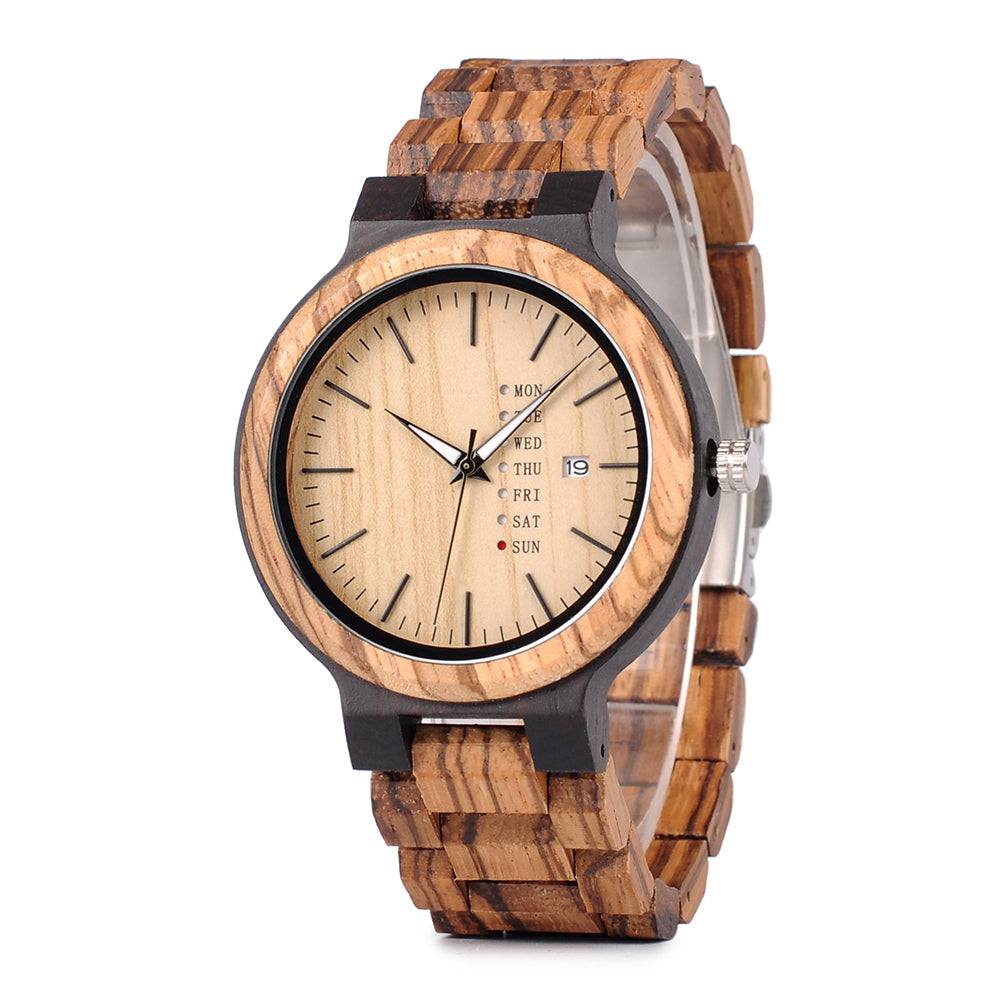 The Agenda Natural Wood Watch Natural Dial