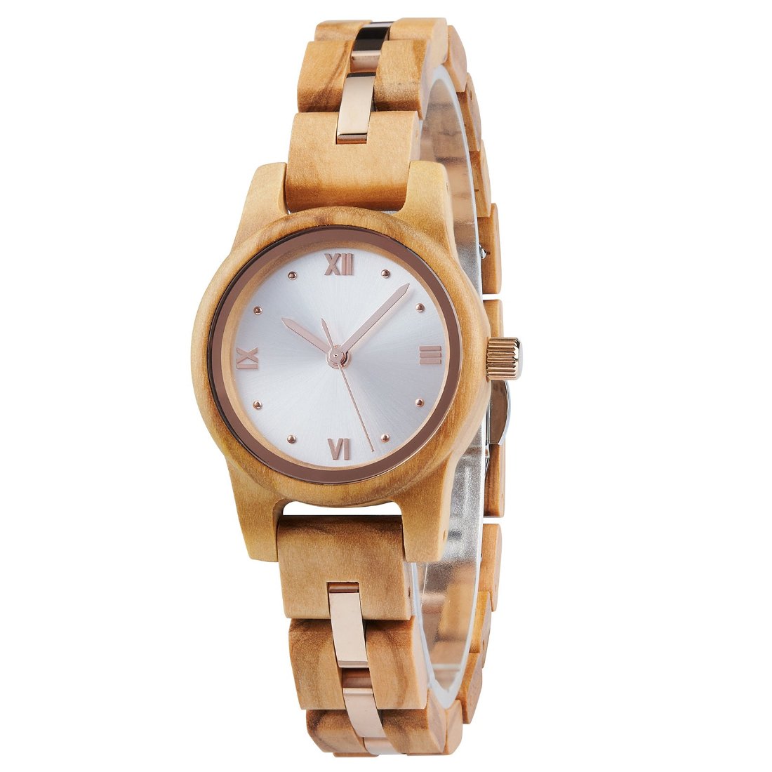 The Classic Women’s Wood Watch Sleek Natural White Dial