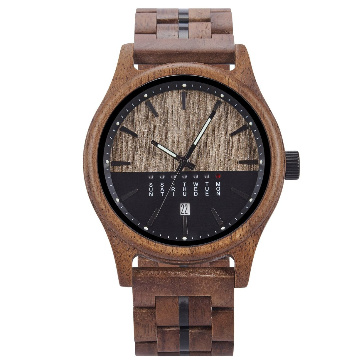 The Parallel Agenda Wood Watch Dark Dial