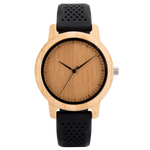 The Lively Wood Dial Silicone Band Black