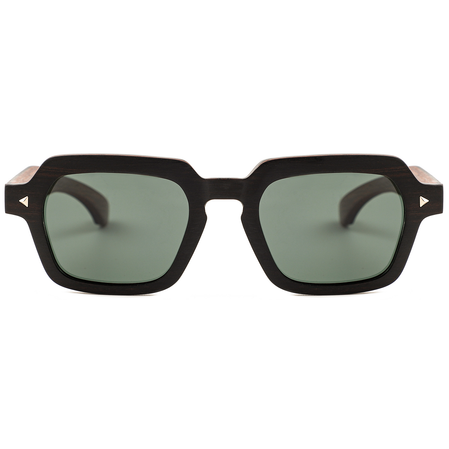 The Modern Rectangle Ebony Wood Sunglasses