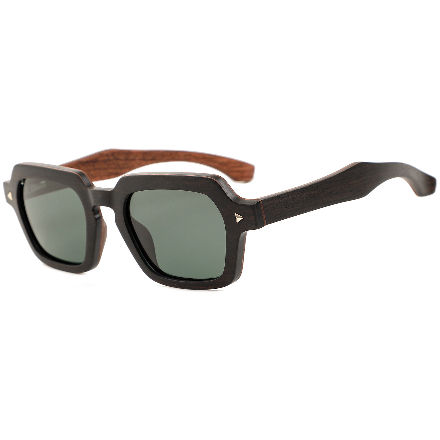 The Modern Rectangle Ebony Wood Sunglasses