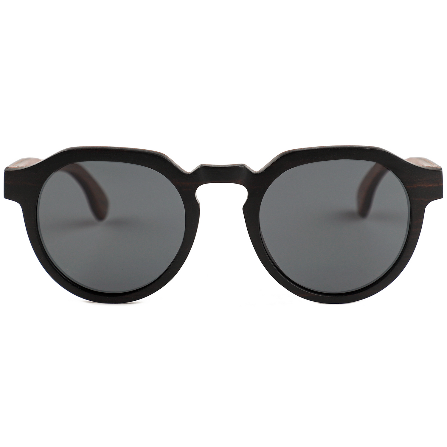 The Classic Round Ebony Wood Sunglasses