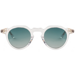 The Classic Round Crystal Clear Acetate & Wood Stick Sunglasses