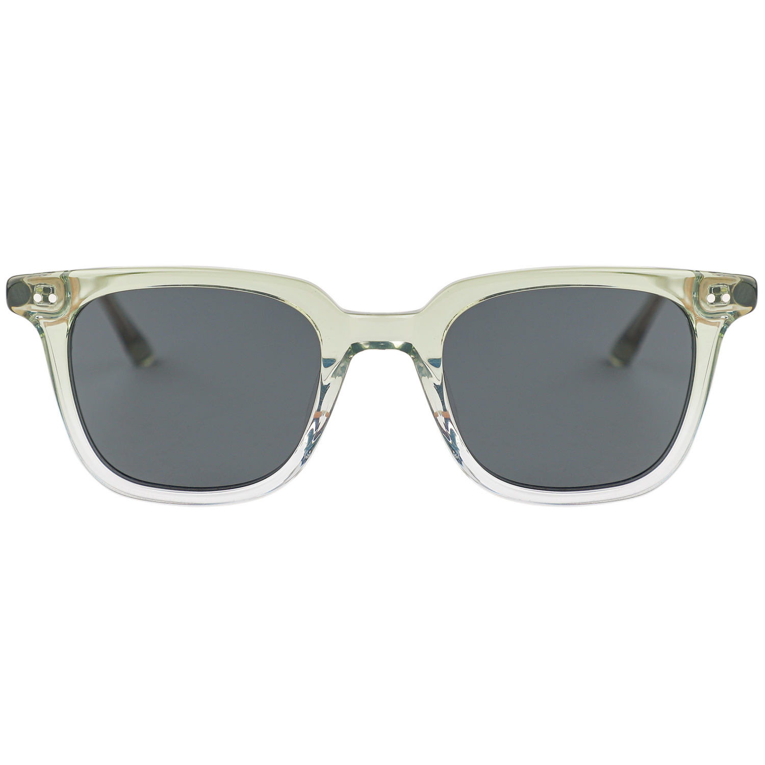 The Retro Square Sage Acetate & Wood Stick Sunglasses