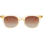 The Retro Square Yellow Acetate & Wood Stick Sunglasses