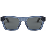The Oversized Ebony Wood & Blue Acetate Sunglasses