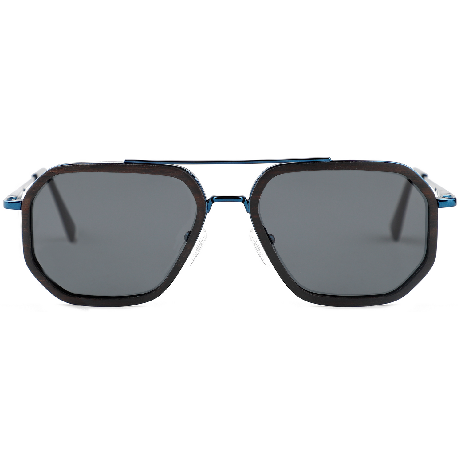 The Metal Square Aviator Ebony Sunglasses