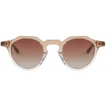 The Classic Round Caramel Acetate & Wood Stick Sunglasses