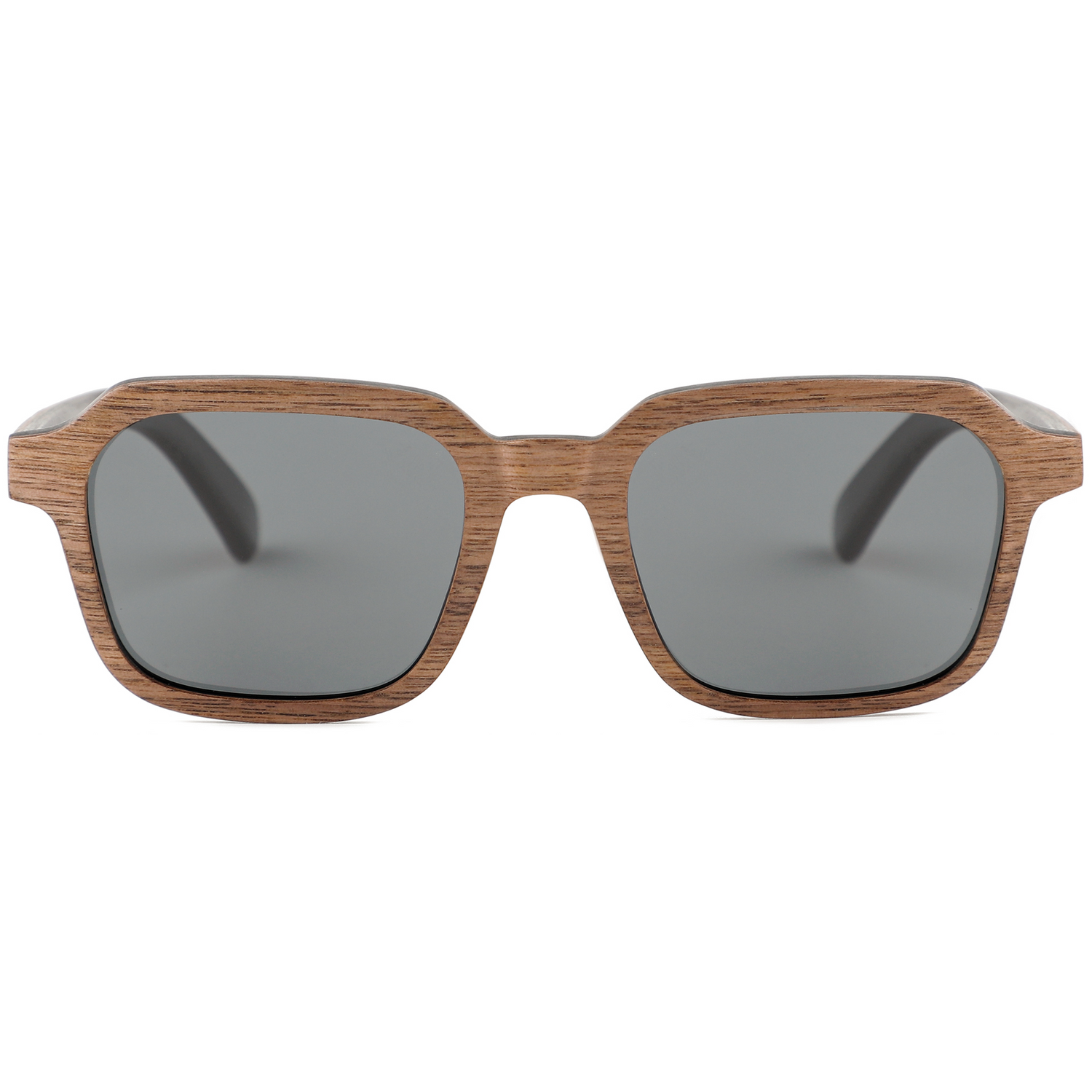 The Modern Square Walnut Wood Sunglasses