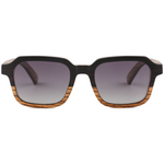 The Modern Square Ebony & Zebrawood Wood Sunglasses