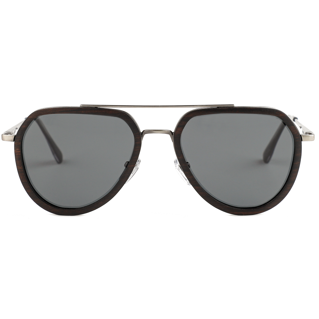 The Metal Aviator Ebony Sunglasses