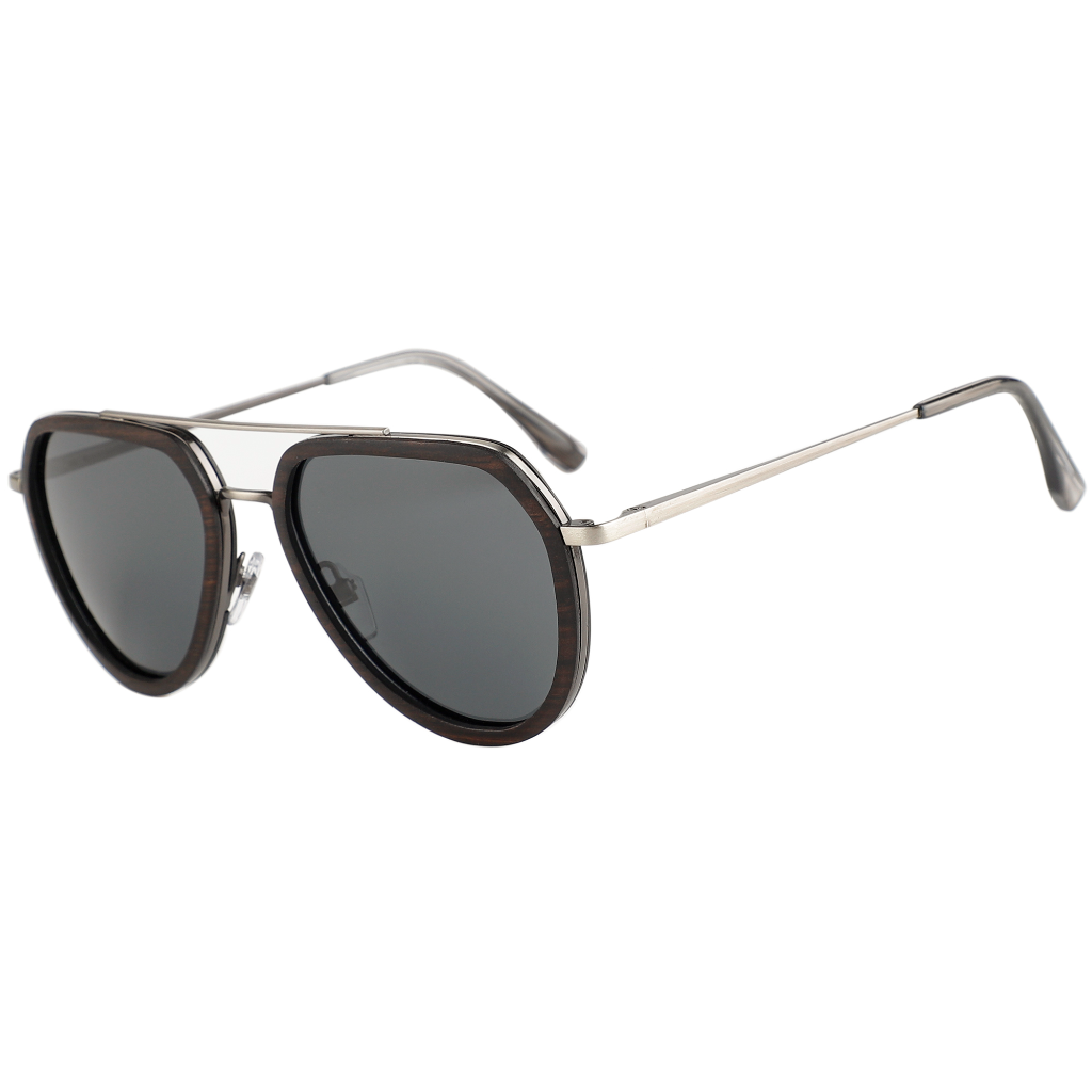 The Metal Aviator Ebony Sunglasses