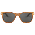 The Wayfarer Black Carbon Tips ZebraWood Sunglasses