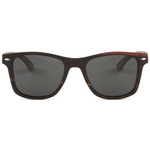 The Wayfarer Blue Carbon Tips Ebony Wood-Grey Lens Sunglasses