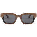 The Square Large Layered Walnut-Ebony Wood Sunglasses