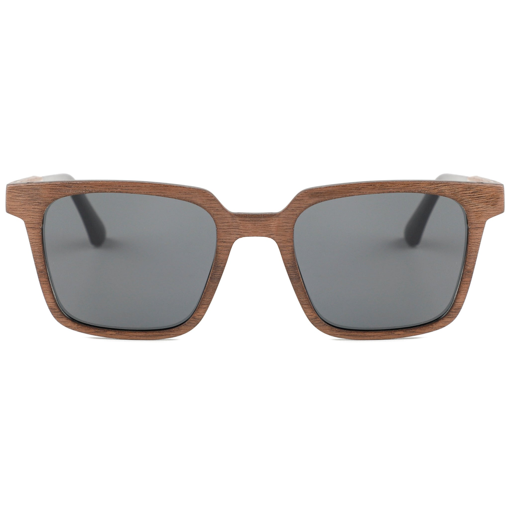 The Square Large Walnut Wood RX Sunglasses