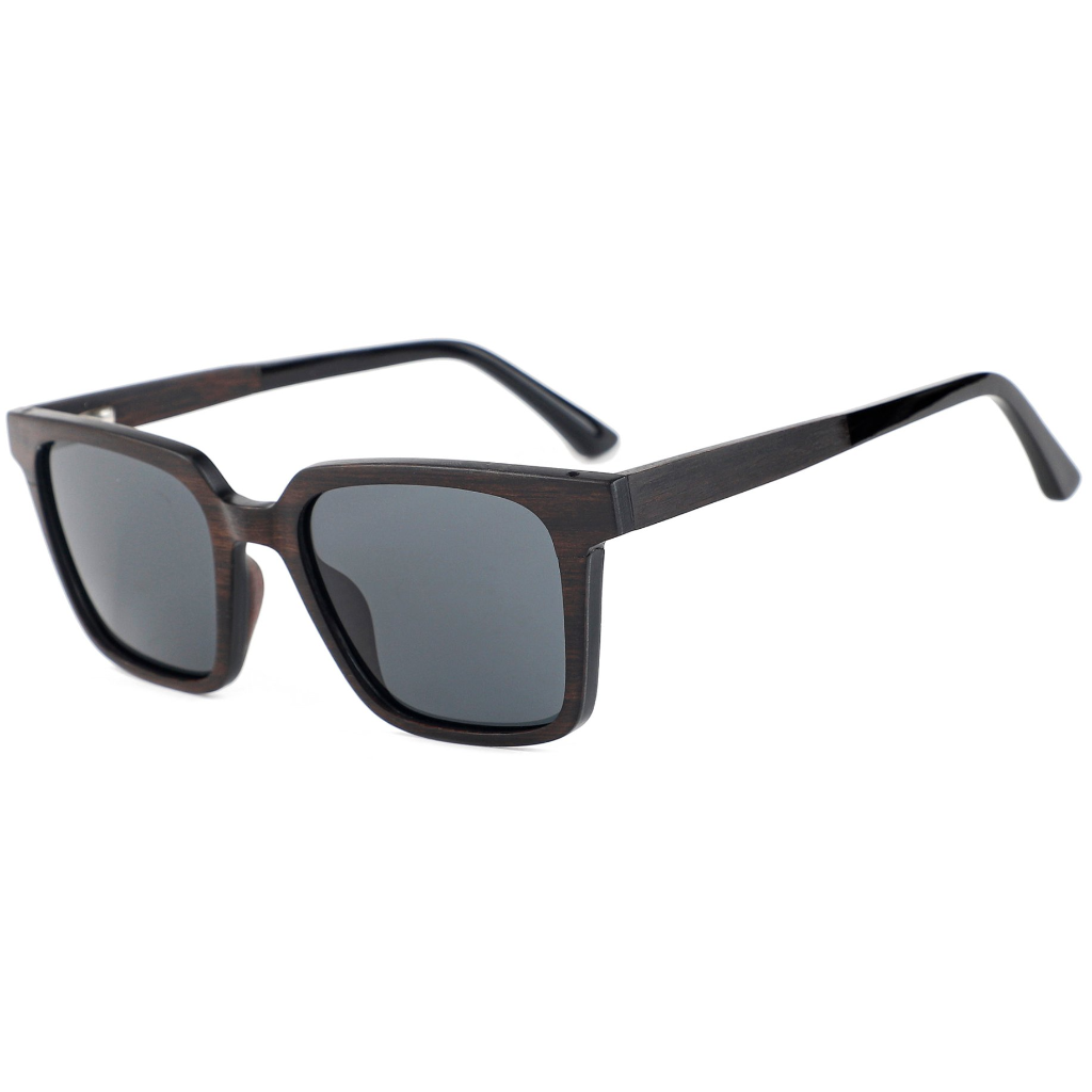 The Square Large Ebony Wood RX Sunglasses