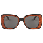The Vintage Square Red Stepped Wood Sunglasses