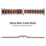 The Smartwatch Metal Steel & Mahogany Wood Band