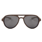 The Aviator Dark Wood Sunglasses Ebony