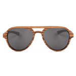 The Aviator Dark Wood Sunglasses Zebrawood