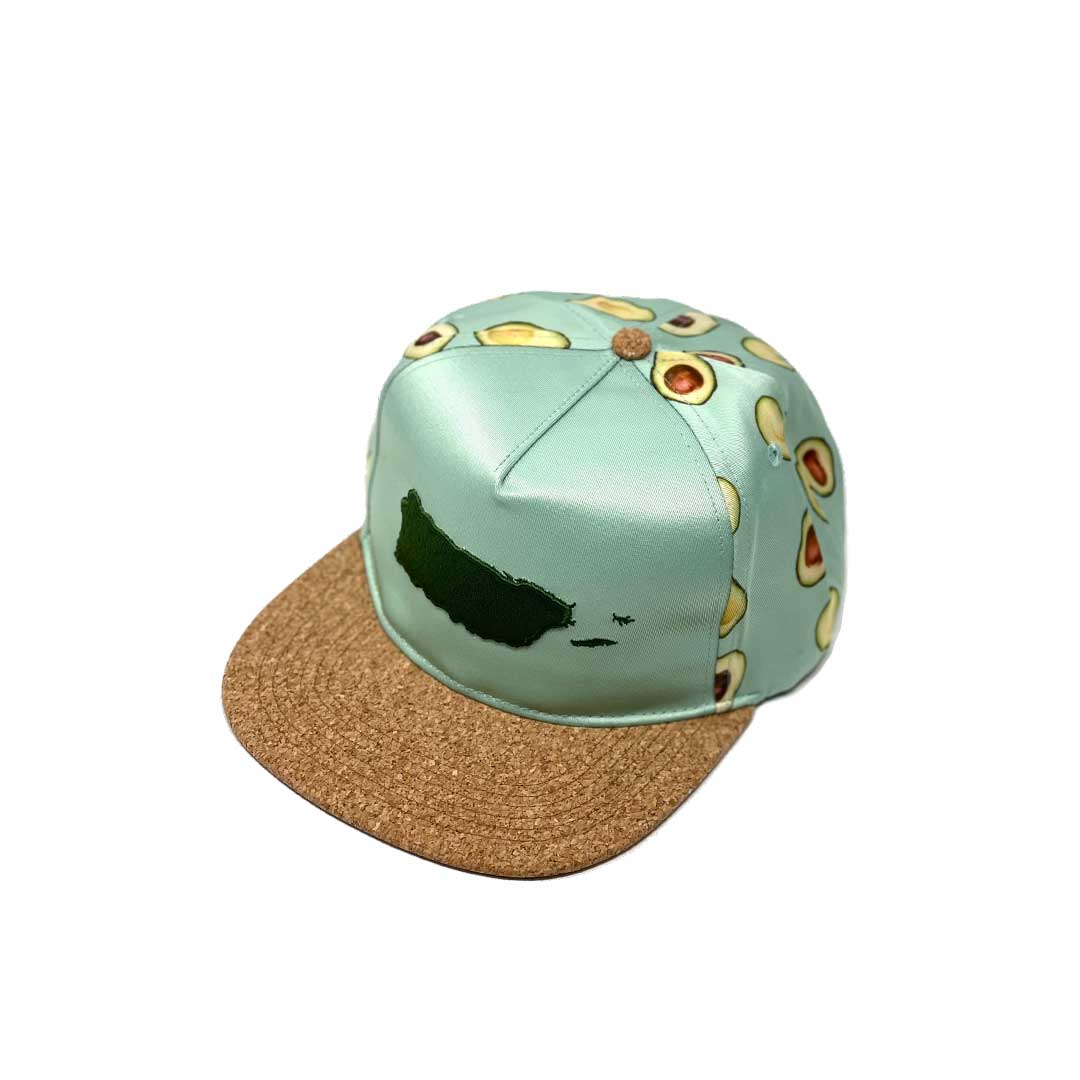 Puerto Rico Map Avocado | Aguacate Five Panel Snapback Cap