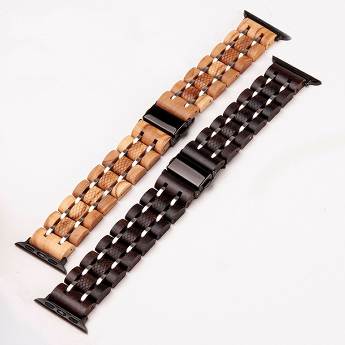 The Smartwatch Wood Band with Stainless Steel