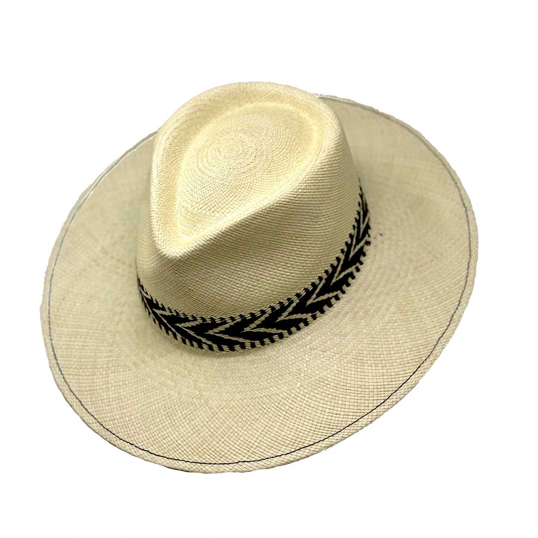Sauvage Chevron Band Genuine Panama Hat