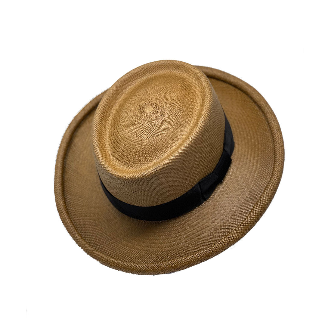 Plantacion Paso Fino Olive Genuine Panama Hat -  Rolled Brim