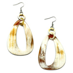 Lightweight Large Cutout Horn Oval Earrings | Pantallas talladas de Cuerno Ovaladas