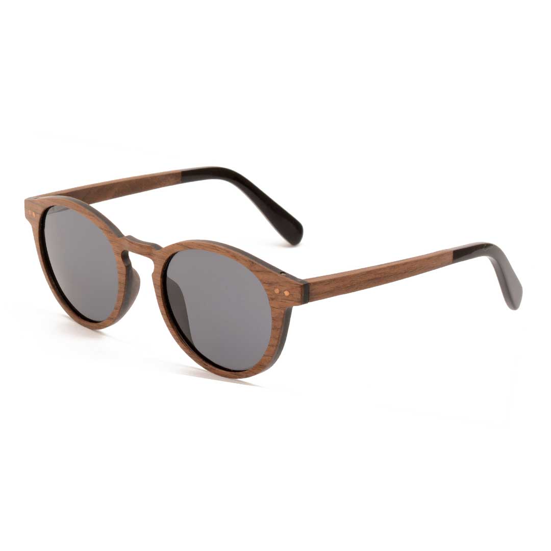 The Round Walnut Wood RX Sunglasses