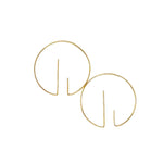 Minimalist Brass Circle Minimalist Hoop Earrings Small by Nelson Enrique