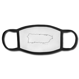 Puerto Rico Map Face Mask - white/black