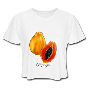 Papaya Women's Cropped T-Shirt - White - white