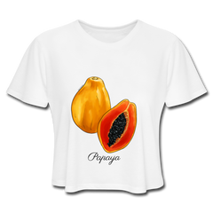 Papaya Women's Cropped T-Shirt - White - white