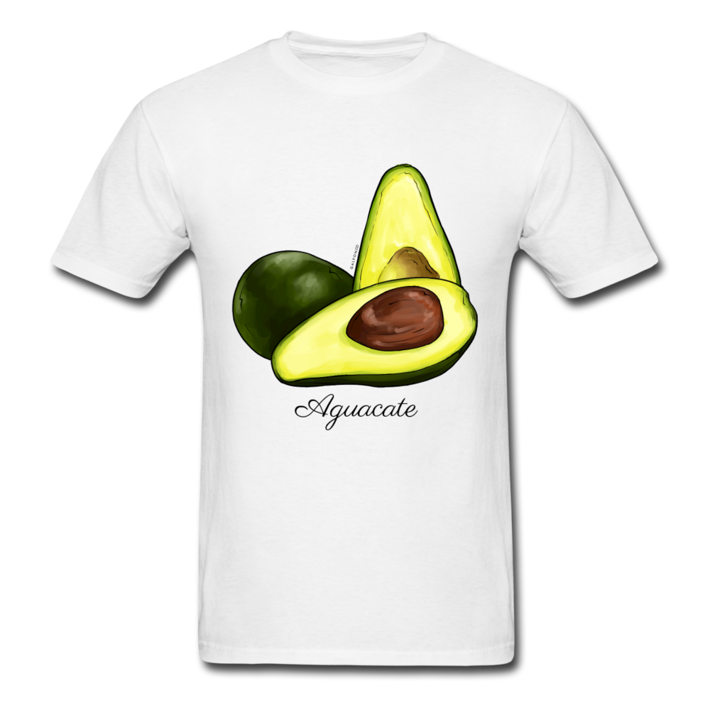 Aguacate Classic Men's T-Shirt - white Exclusive collection from El Galpón. Affordable fashion shirts for men and woman inspired in Puerto Rico’s culture. We ship to all US states & Puerto Rico. Shop Online Now ! 