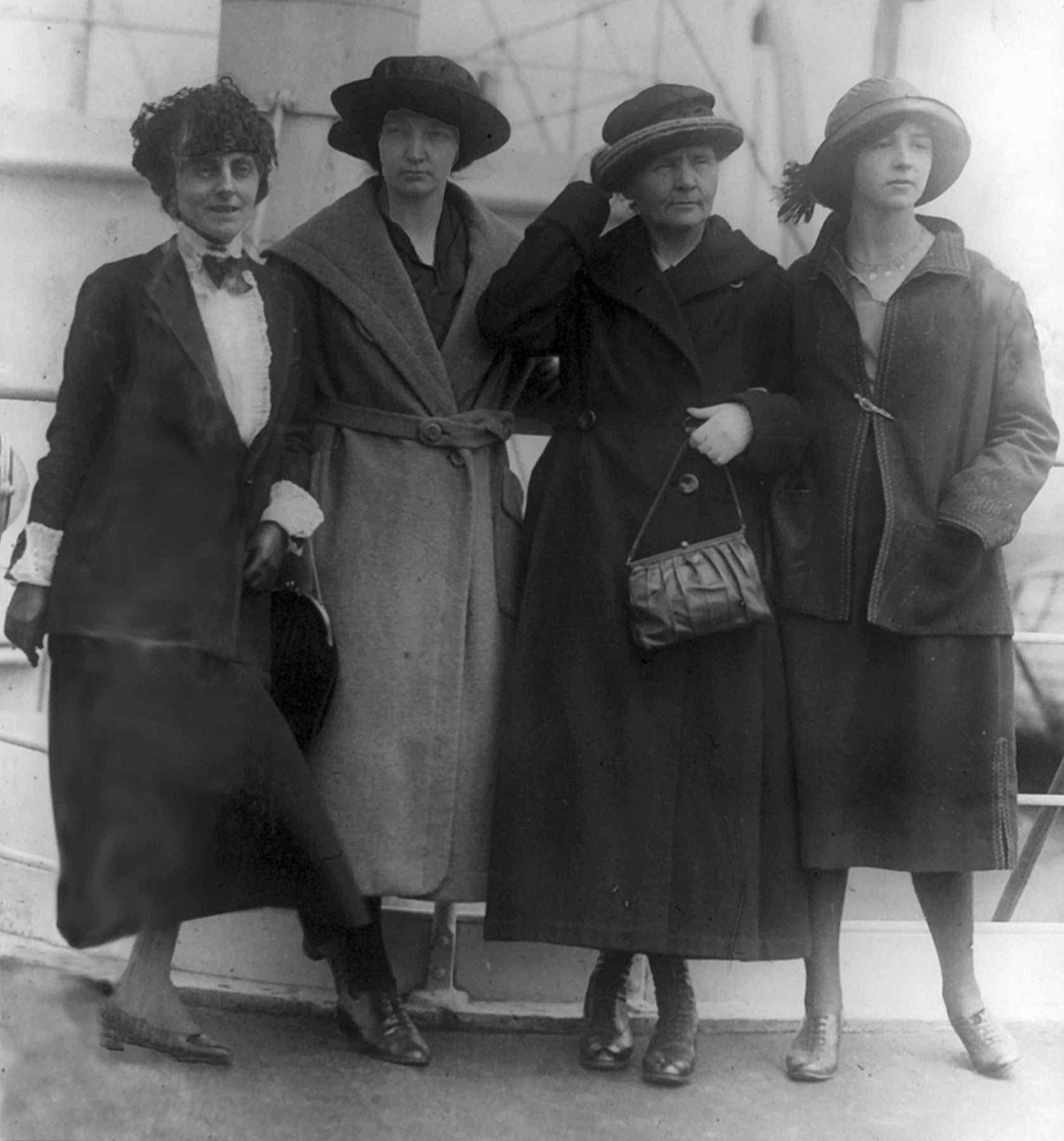 Meloney with Irene Marie and  Eve Curie  1921