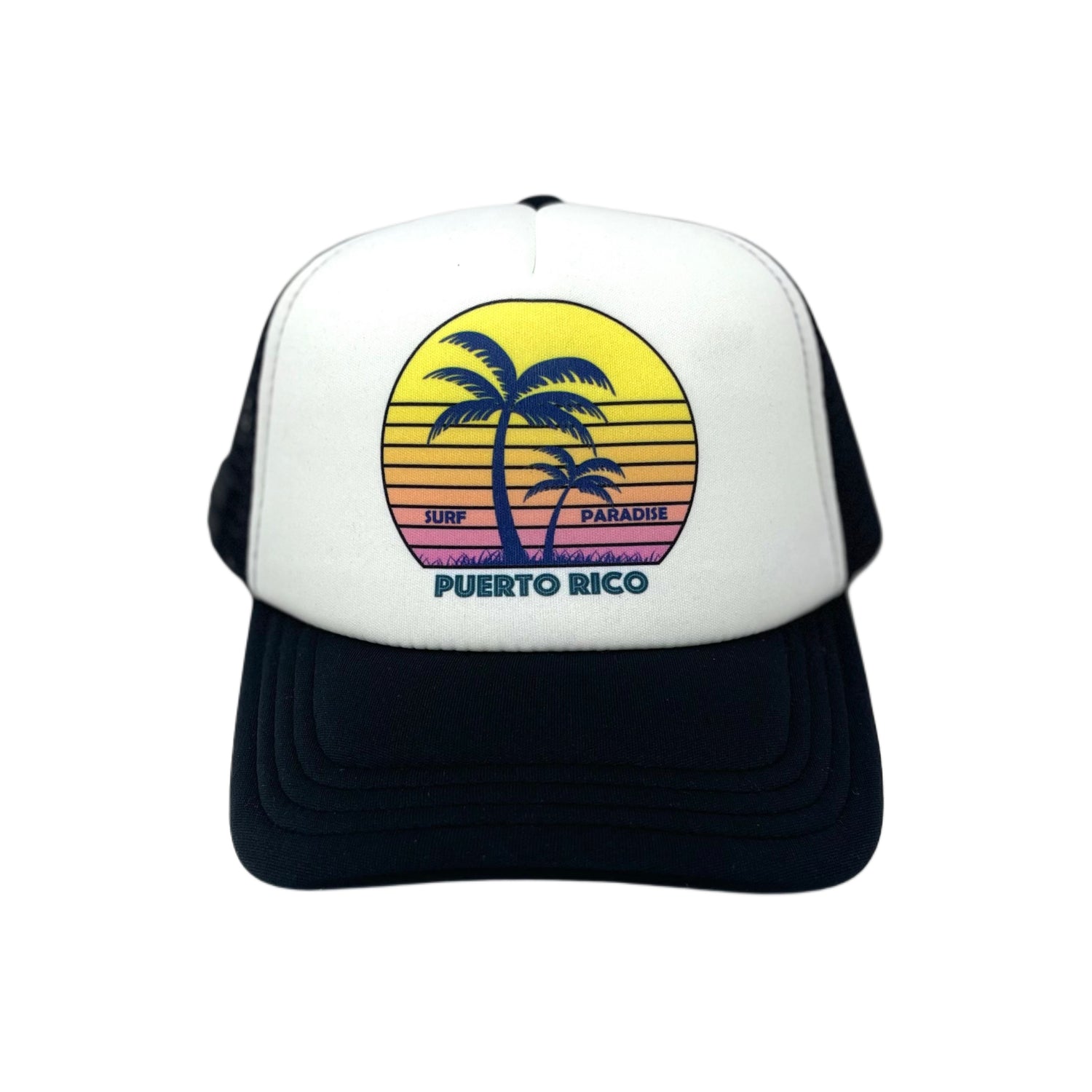 Puerto Rico Surf Paradise Foam Trucker Snapback Cap