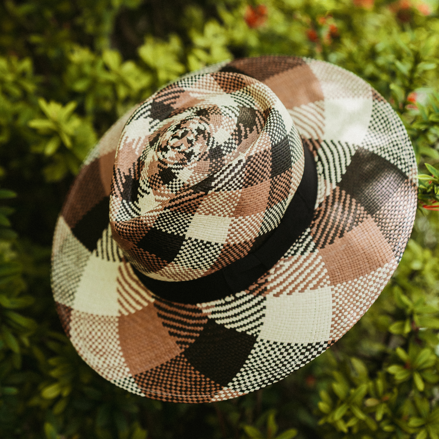 Sauvage Cuadros Cafe, Natural & Black Genuine Panama Hat