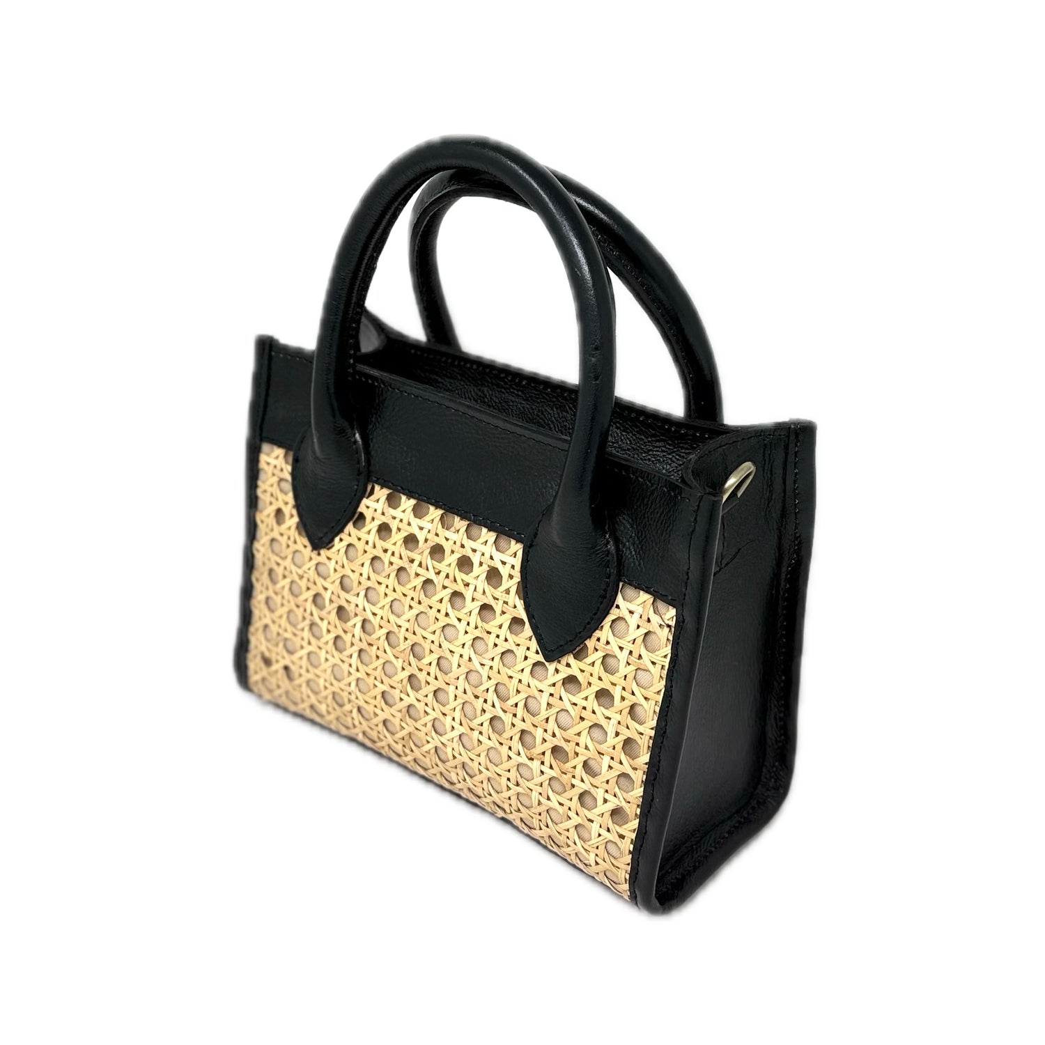 Small Tote Cane Webbing Crossbody Bali Purse