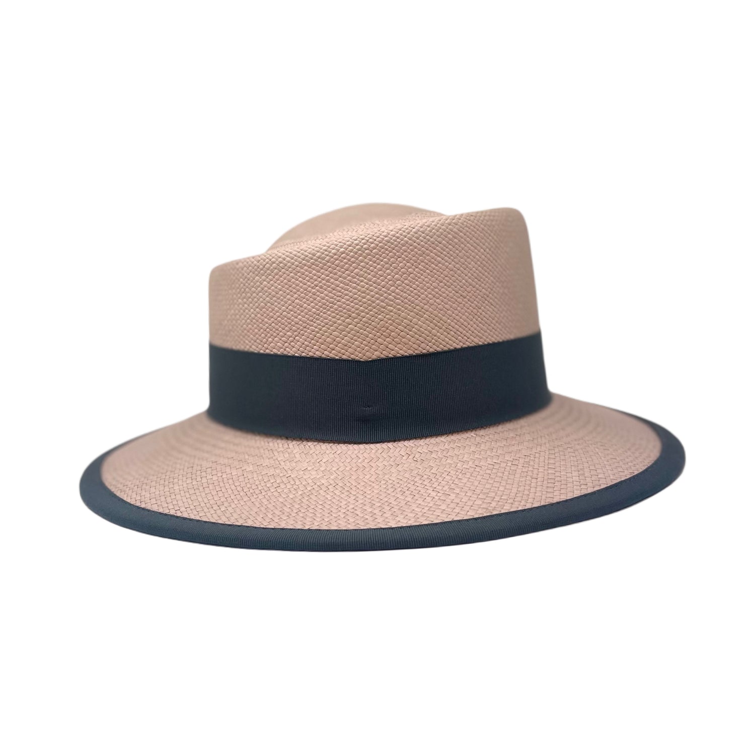 Asymmetrical Creme Genuine Panama Hat